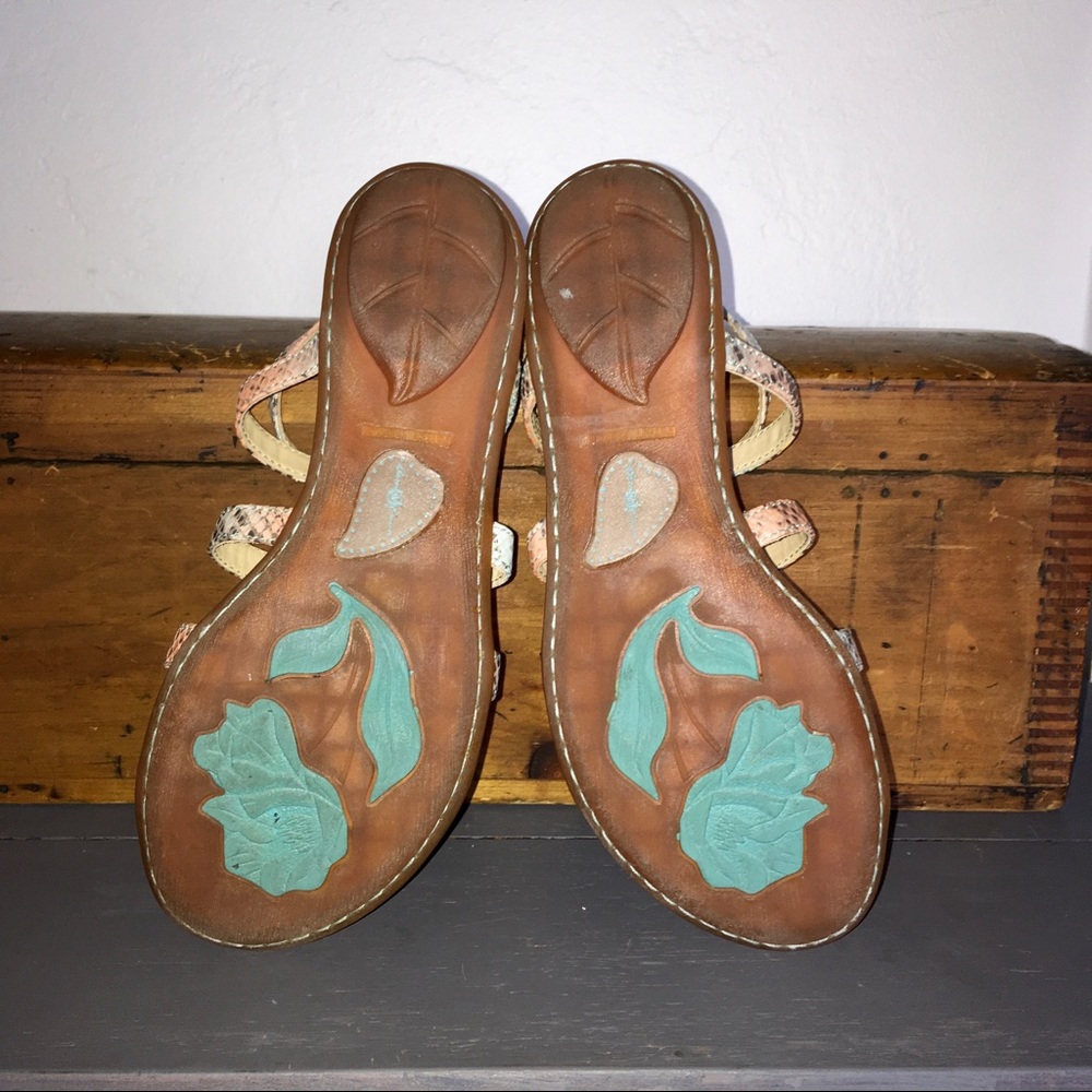 Born Crown Jill Snake Leather Gladiator Sandals - Picture 5 of 11